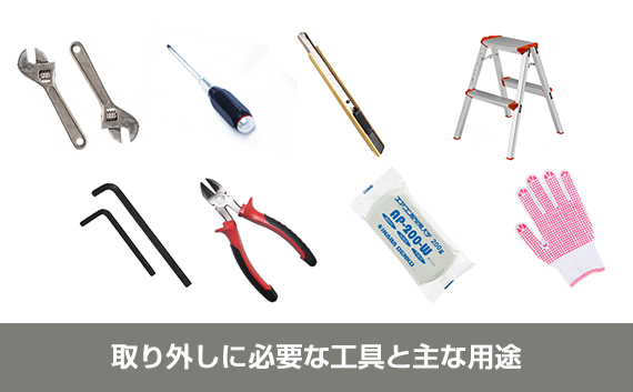 取り外しに必要な工具