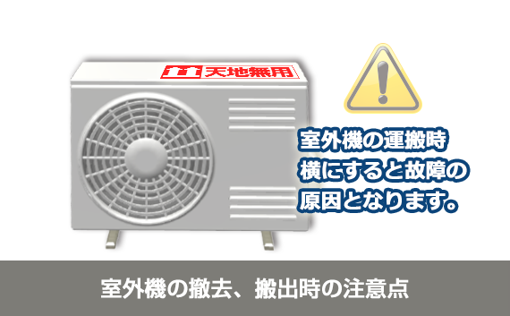 室外機の撤去・搬出時の注意点